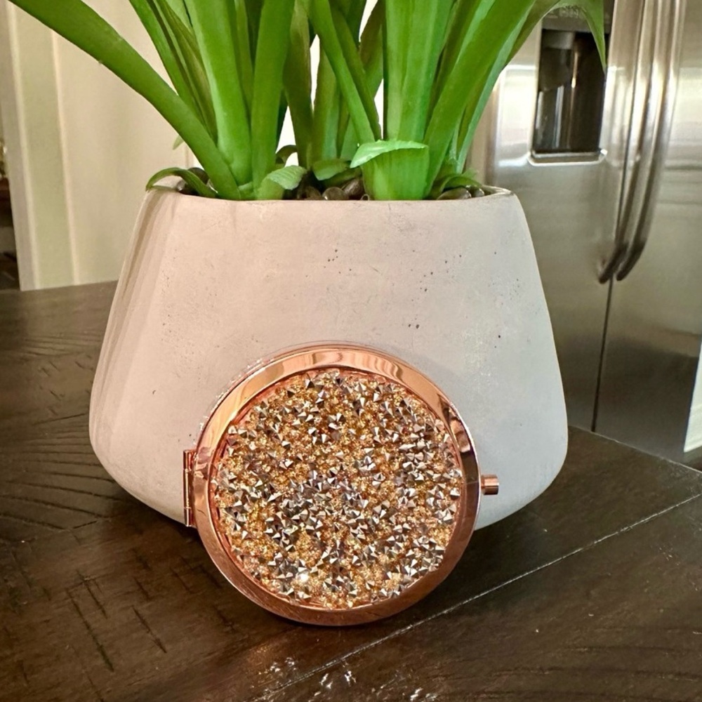 Rose Gold Compact Mirror New